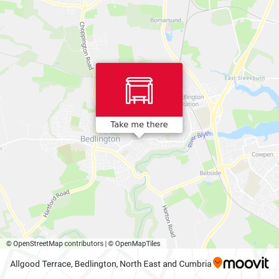 Allgood Terrace, Bedlington map