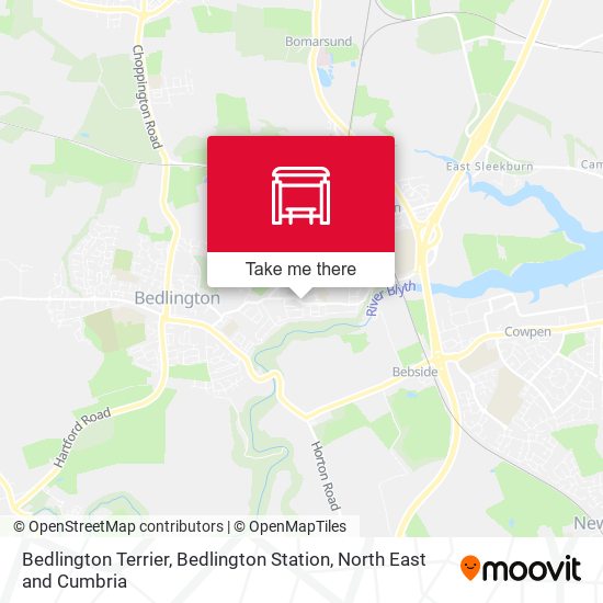 Bedlington Terrier, Bedlington Station map