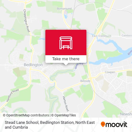 Stead Lane School, Bedlington Station map