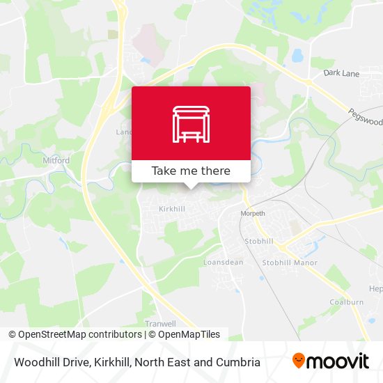 Woodhill Drive, Kirkhill map