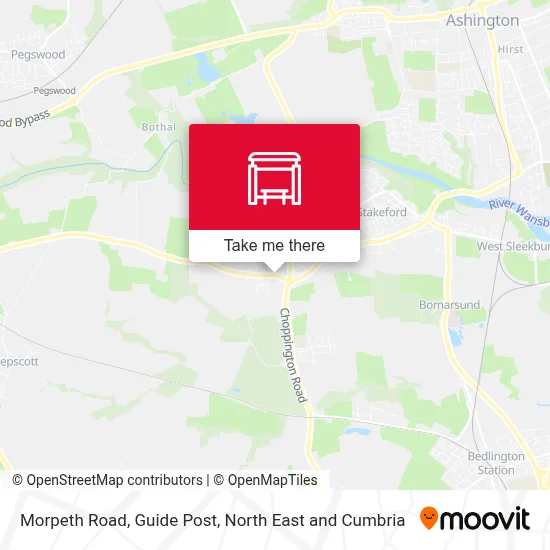 Morpeth Road, Guide Post map