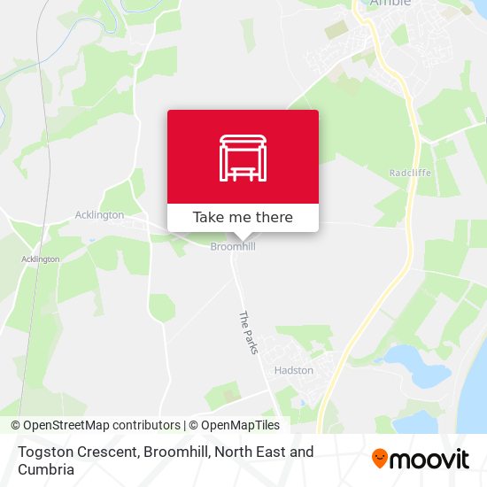 Togston Crescent, Broomhill map