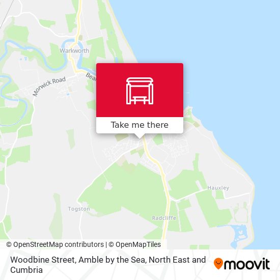 Woodbine Street, Amble by the Sea map