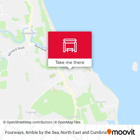 Fourways, Amble by the Sea map