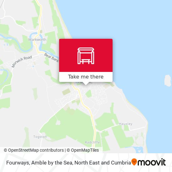 Fourways, Amble by the Sea map