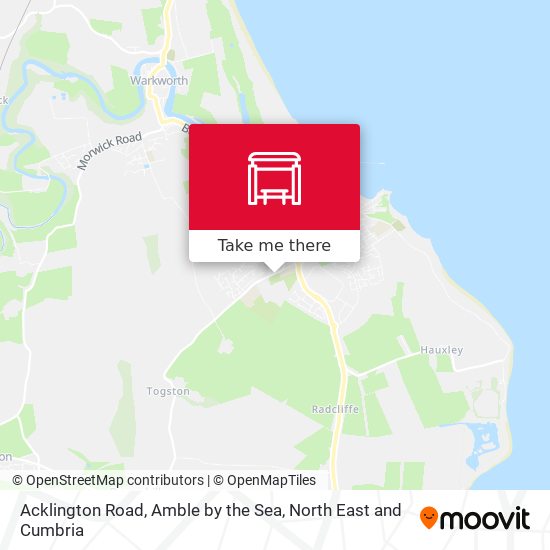 Acklington Road, Amble by the Sea map
