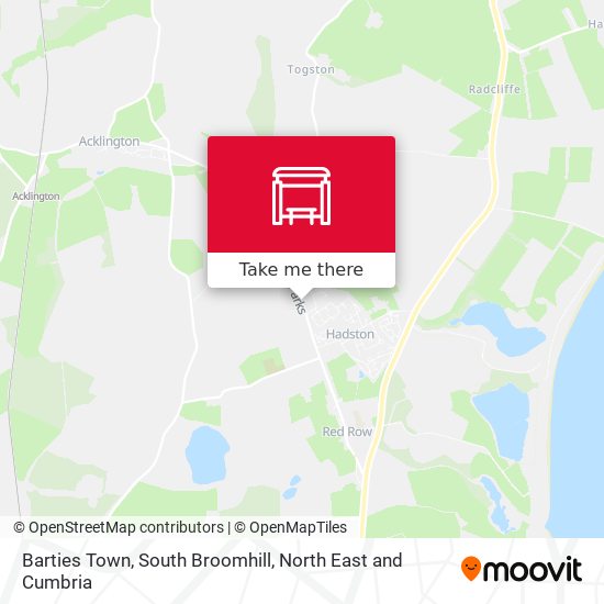 Barties Town, South Broomhill map