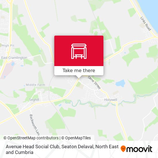 Avenue Head Social Club, Seaton Delaval map