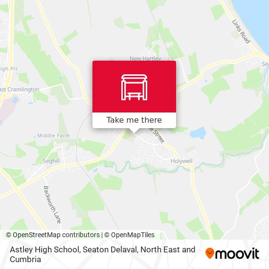 Astley High School, Seaton Delaval map