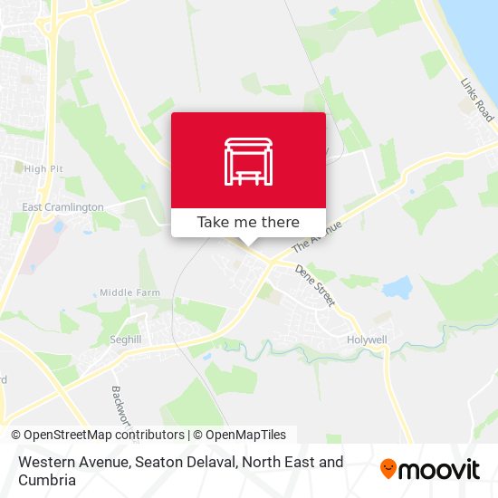 Western Avenue, Seaton Delaval map