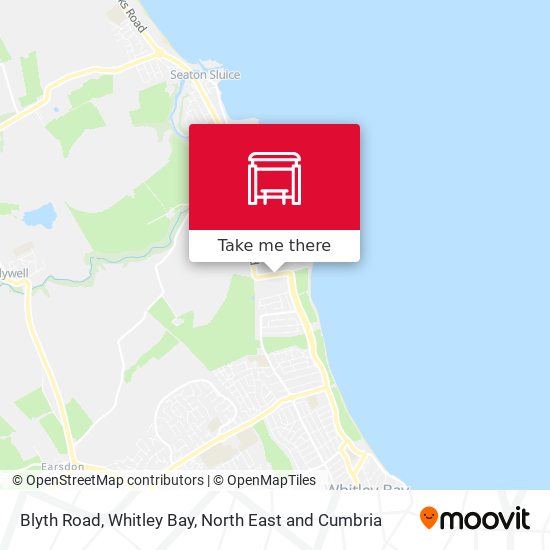 Blyth Road, Whitley Bay map