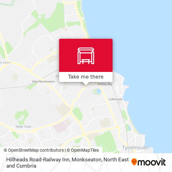 Hillheads Road-Railway Inn, Monkseaton map