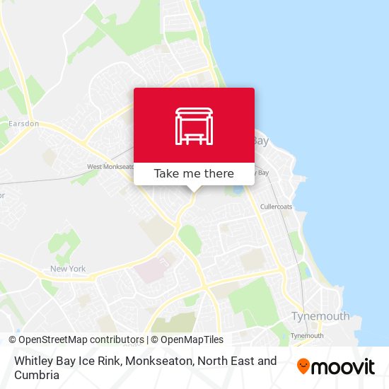 Whitley Bay Ice Rink, Monkseaton map