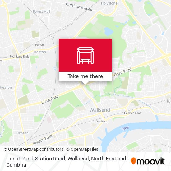 Coast Road-Station Road, Wallsend map