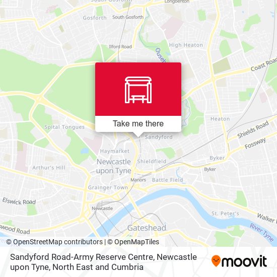 Sandyford Road-Army Reserve Centre, Newcastle upon Tyne map