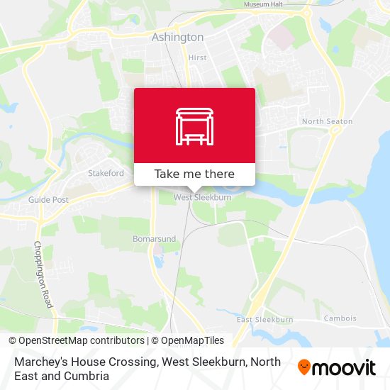 Marchey's House Crossing, West Sleekburn map