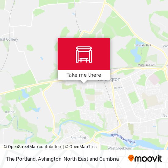 The Portland, Ashington map