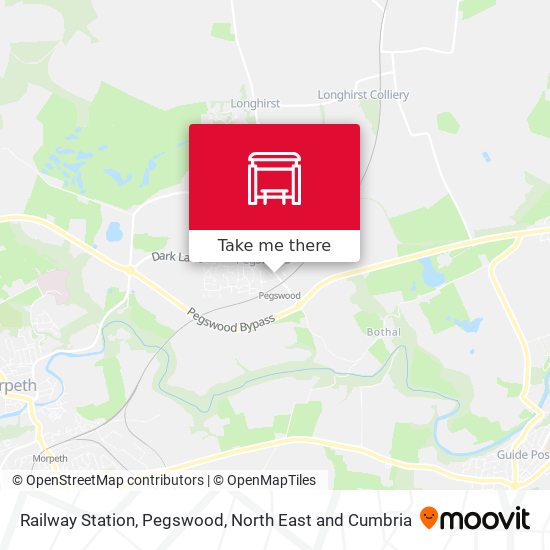 Railway Station, Pegswood map
