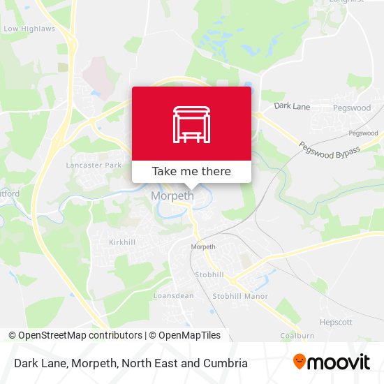 Dark Lane, Morpeth map