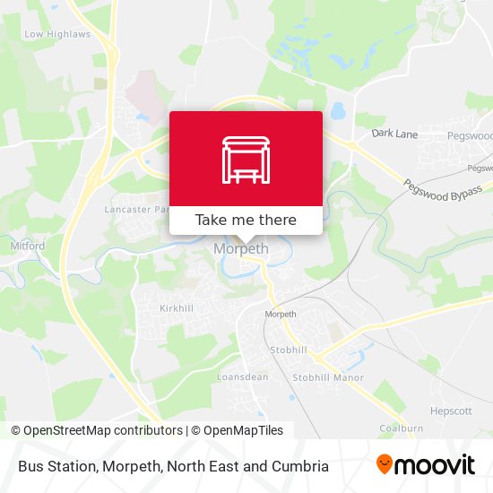 Bus Station, Morpeth map