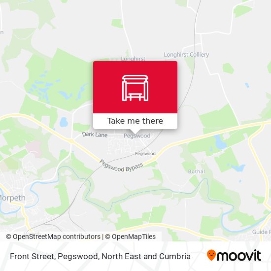 Front Street, Pegswood map