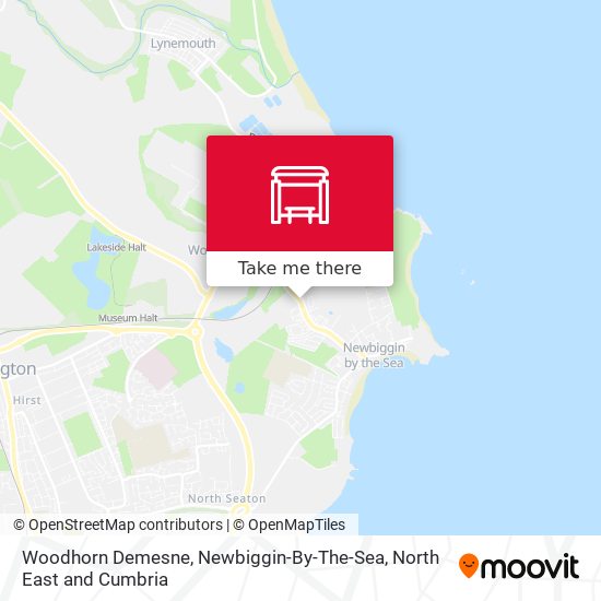 Woodhorn Demesne, Newbiggin-By-The-Sea map
