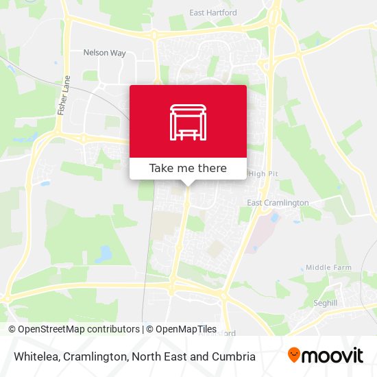 Whitelea, Cramlington map