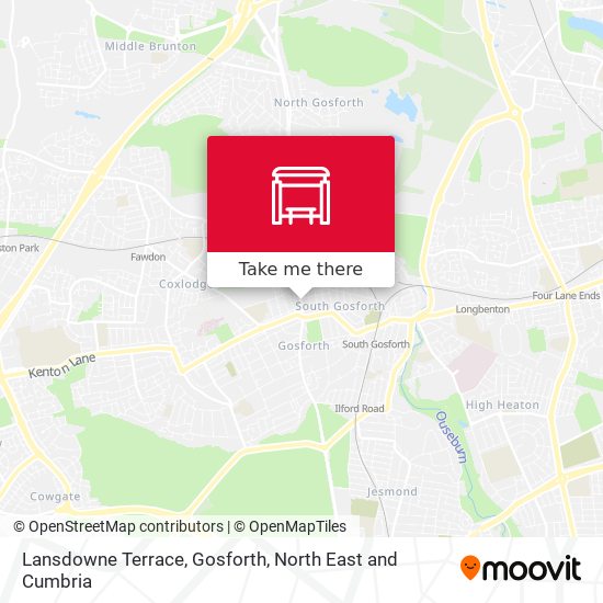 Lansdowne Terrace, Gosforth map