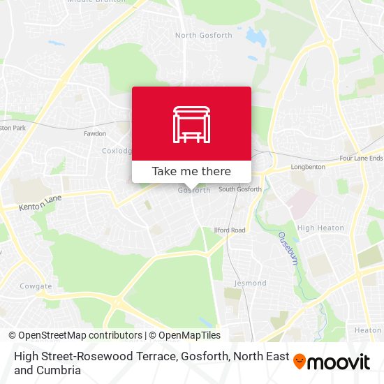 High Street-Rosewood Terrace, Gosforth map