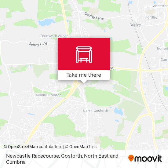 Newcastle Racecourse, Gosforth map