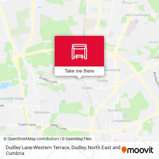 Dudley Lane-Western Terrace, Dudley map