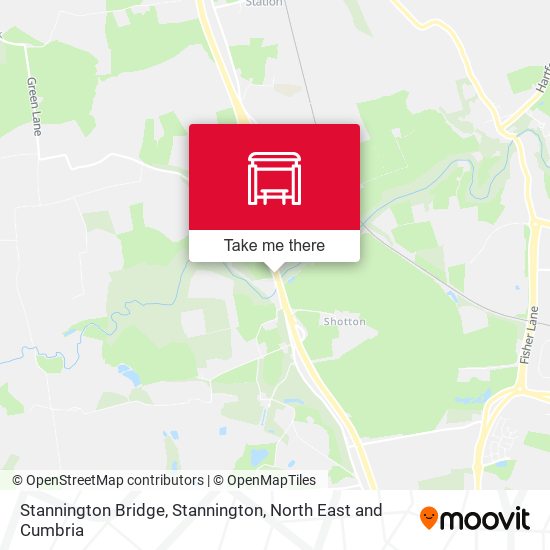 Stannington Bridge, Stannington map