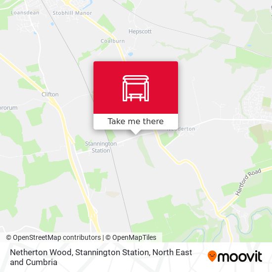 Netherton Wood, Stannington Station map