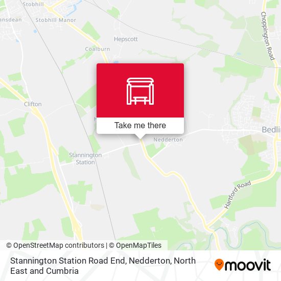 Stannington Station Road End, Nedderton map