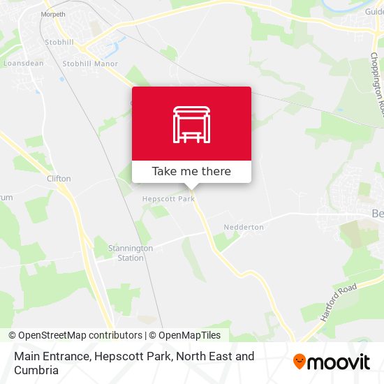 Main Entrance, Hepscott Park map
