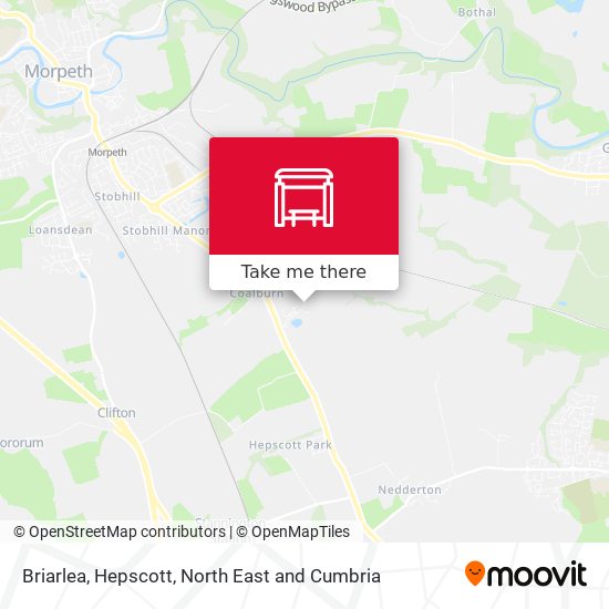 Briarlea, Hepscott map