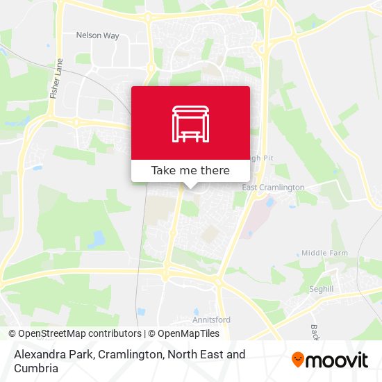 Alexandra Park, Cramlington map