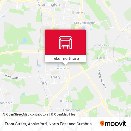 Front Street, Annitsford map