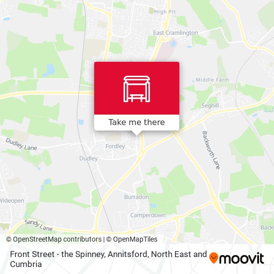 Front Street - the Spinney, Annitsford map