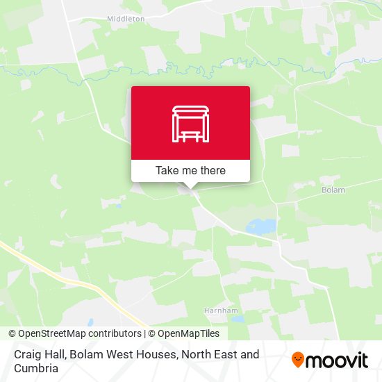 Craig Hall, Bolam West Houses map