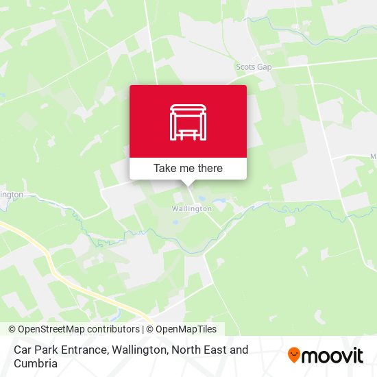 Car Park Entrance, Wallington map