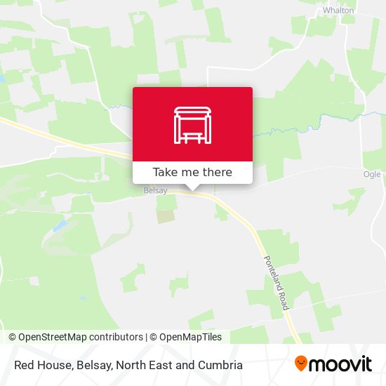 Red House, Belsay map