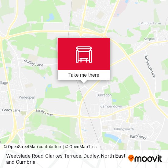 Weetslade Road-Clarkes Terrace, Dudley map
