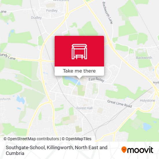 Southgate-School, Killingworth map