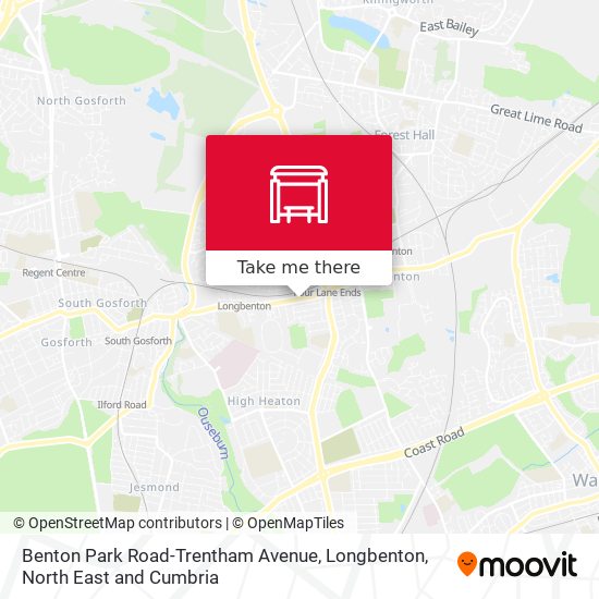 Benton Park Road-Trentham Avenue, Longbenton map