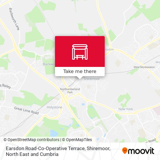 Earsdon Road-Co-Operative Terrace, Shiremoor map