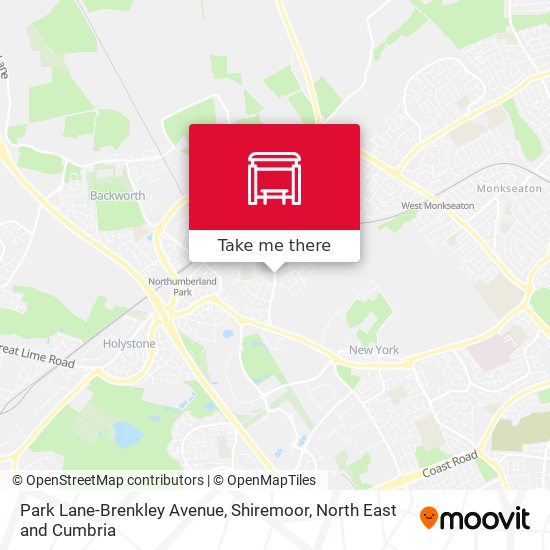 Park Lane-Brenkley Avenue, Shiremoor map