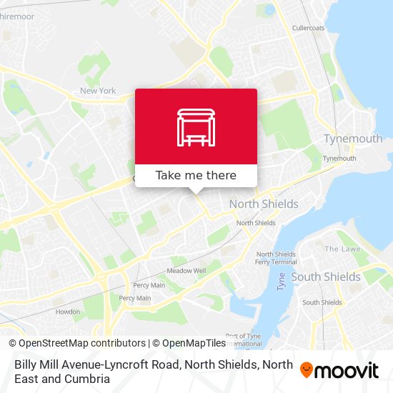 Billy Mill Avenue-Lyncroft Road, North Shields map