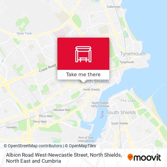 Albion Road West-Newcastle Street, North Shields map