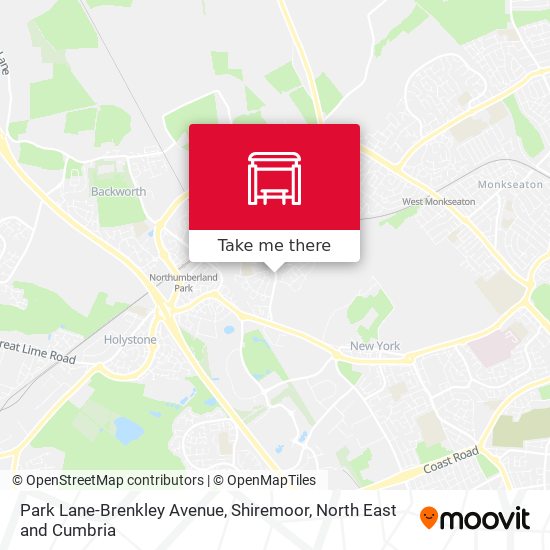 Park Lane-Brenkley Avenue, Shiremoor map